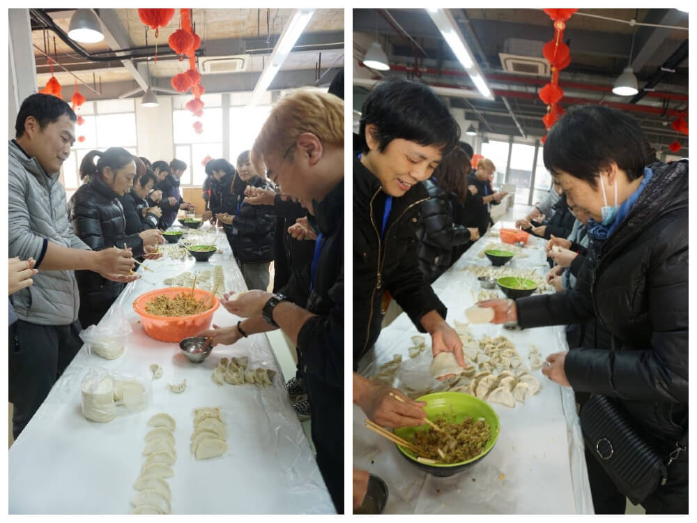 除夕当天举行“包饺子，迎除夕”活动